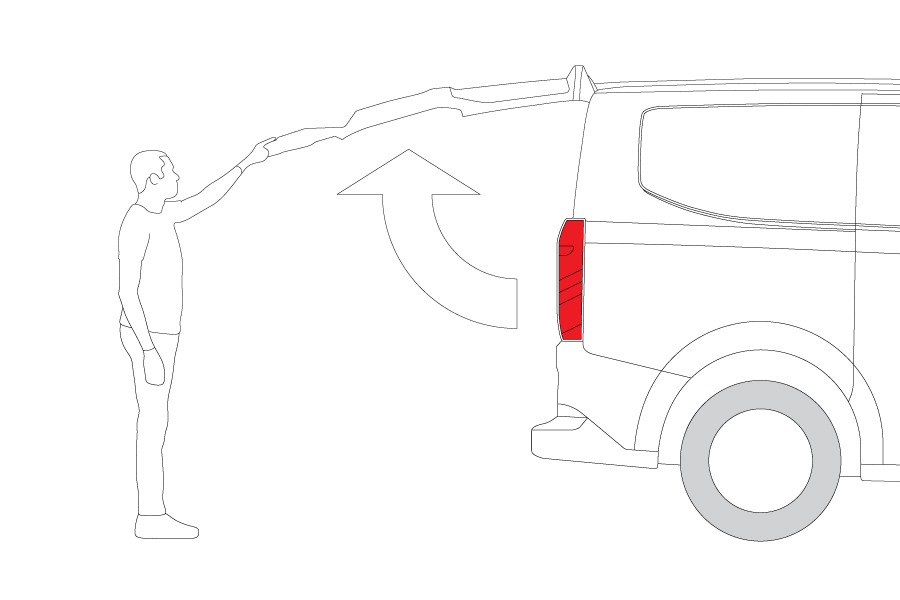 Opening WAV Tailgate